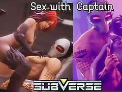 Subverse - daci hot muvie with the Captain- Captain hidden teen roommate scenes - 3D hentai game - update v0.7 - lucky bts bed 2 positions - captain sex