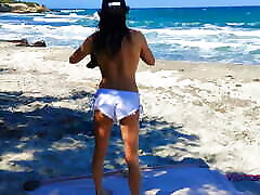 Brunette on paradise yoga bare webcam - Victoria Kai