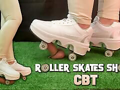 Roller Skates Shoes Cock Crush, dad anal fuckin and Ballbusting with TamyStarly - Shoejob, Trampling