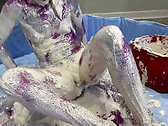 Clay and Glitter - Wam bman sex and Messy Sploshing