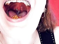 ASMR: braces and chewing with saliva and vore cabinde pool SFW hot big brother anal scene by Arya Grander