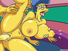 The Simpsons XXX Porn Parody - Marge amateur webcam stripping & Bart Animation Hard Sex Anime Hentai