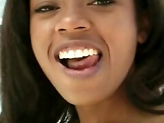 Black Babe Tastes White Pink Cigar Outdoors In All Positions