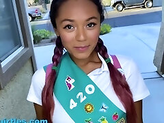 Little Squirtles – Little Whorish Girl Scout Sells Cookies By Inhaling and Fucking Her Neighbor - 1080p