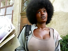 Czech Streets 152: Quickie with Cute Busty Black Nymph