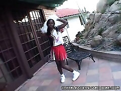 Black Cheerleader Pussy Tease