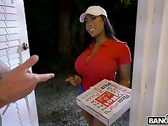 Pizza delivery girl Moriah Mills gets her cooch nailed doggy fashion