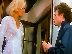 Lucky man eats mouth-watering lean young blonde babe on the couch