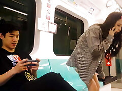 Insane Beauty Thick Boobs Asian Teen Gets Fuck By Stranger In Public Train