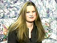 Retro slut gets nude in solo masturbation scene and shows off her sexy bum and natural bosoms