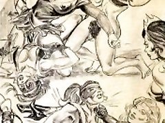 Amazons predominate in mixed wrestling lesbian wrestling art comics