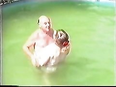 Senior couple having Sex in The Pool Part 1 Wear Tweed