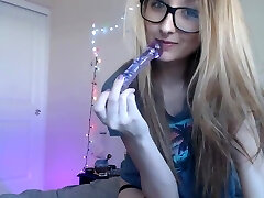Cute tattooed webcam girl with glasses and big boobs 3