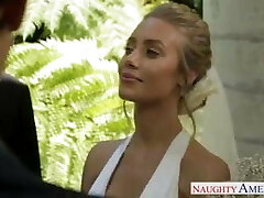 Sexy blonde bride porking