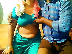 tamil Jasmine flower aunty pressing ample boobs