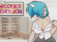 Nicole Risky Job Anime Porn game PornPlay Ep.4 the camgirl masturbated while staring at her milk cans exposed