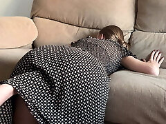 Penetrate friend's tight wife and cum in panties