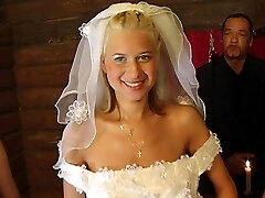 Gangbang with big big-boobed bride