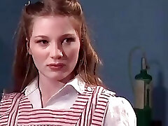 Gartered lesbian babe fingers hot japanese's pussy then licks her clit