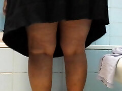 Lovely upskirt mature bathroom