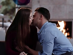 Hot red haired babe Hazel Moore gets intimate with her new beau