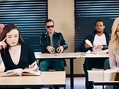 Big boobs college substitute fucks student