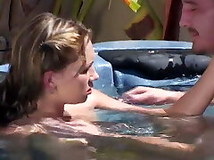 Teenager Vanilla Skye Gets Horny In the Pool and Loves Contorting To Fellate Dick