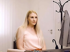 She wants to finish online training and agrees for fuckfest