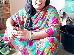 Desi stepmother sucks jism in mouth