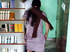 Young Couples School Library Hookup