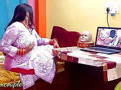 Scorching Step-sister caught by step-brother while she was watching XXX blue film. 