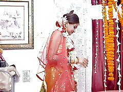 Cheating wifey part 02 Newly Married wife with Her Boy Friend Hardcore Smash in front of Her Husband ( Hindi Audio )