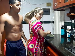 I suck my sister-in-law's delicious poon in the kitchen.