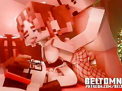 Minecraft Sex Mod - Threesome Sex Animation