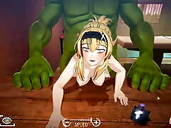 EP5: Thalia Loves Doggystyle by the Table Sex Pose 4 - Orc Massage