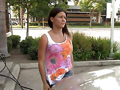 Stranded Brunette Teen Shows Big Tit Lesbian Cougar Appreciation