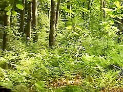 Horny German couple gets tied up and spanked hard in the woods