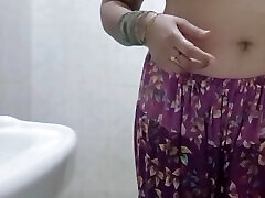 Busty big booty assfucked Gets Peeked on in Shower & Start masturbating in Bathroom!