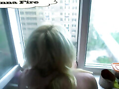 A neighbor went to get salt when it was raining outside the window A neighbor went to get salt when it was raining outside the window