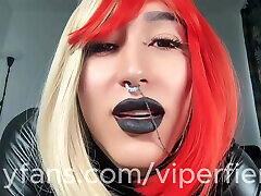 Dirty Talking Sissy Whore Close up Smoking Lips Gloves Fetish