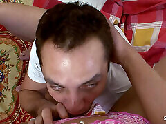 Guy Gets His First Anal Fuck with Big Tit Tranny Jade