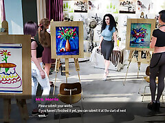 My art teacher shows me her huge tits and her huge ass and I touch them - Jazziuu