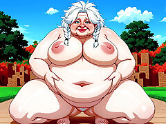 Extreme Ugly BBW Cartoon Style Porn in Minecraft World