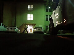 Thick BBW Wife in Lingerie in Public Hotel Parking Lot! Badblondiemonroe