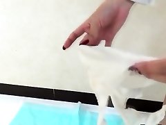 Asian thai ladyboy big tits peeing blue Asian thai ladyboy big tits peeing blue