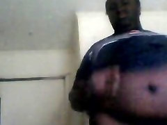 me in black dress showing clit and playing titties man boobs