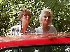 A busty lesbian milk shuking lady gets her tight asshole screwed by a hard rod